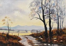 David Wright (20th Century), oil on canvas, 'Bennachie from the East', signed to the lower left,