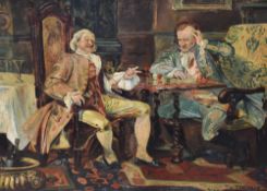 William Wallace Thackray (20th Century), of 19th Century School subject matter, The Chess Match,