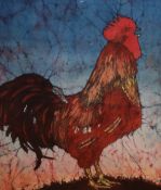 After Liz Sykes (20th Century), coloured print, 'Cock-Crow', signed in pencil to the mount,