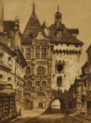19th/20th Century School, etching, 'Hotel de Ville Loches', signed 'Cyril...' indistinctly to the
