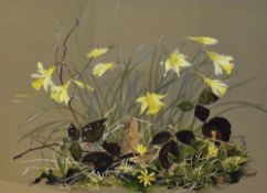 Isobel Watson (1971-2013, British), watercolour/gouache on paper, A botanical illustration depicting
