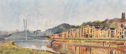 *Local Interest - Colin Pickering (20th Century, British), watercolour, 'Lancaster Cottages',