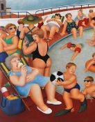 After Beryl Cook (1926-2008, British), coloured print, 'Bathing Pool', signed to the lower right
