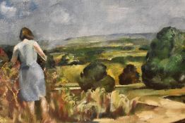 Joan Holt (20th Century), oil on canvas, 'Goin' Blaggin'', signed to the lower left, framed,