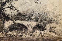 Bernard Eyre Walker (1887-1972, British), etchings, Two illustrations - 'Balgie Bridge, Glen Lyon'