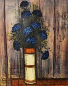 After Bernard Buffet (1928-1999, French), coloured lithograph, Blue Le Bouquet, framed, mounted, and