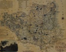 After Thomas Dix (1769-1813, British), 'A New Map of the County of Durham Divided into Wards',