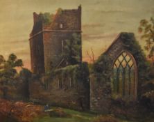 E.Sparrow (19th/20th Century, Irish), oil on canvas, 'Muckross Abbey, Killarney', signed and dated