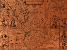 A selection of assorted artwork, to include a printed copper tray depicting 'The County Pallatine of