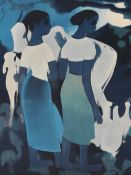 After Narayan Shridhar Bendre (1910-1992, Indian), coloured print, 'Homewards', of Post-