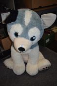 A large Winter Wonderland Husky soft toy, measuring 84cm high