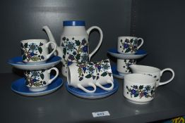 A mid-20th Century Mid-Winter patterned coffee set