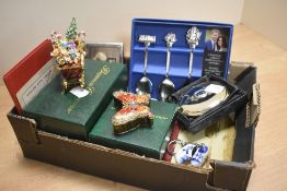 A Department 56 'Bejewelled Collection' trinket box in the form of a butterfly and another in the