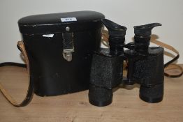 A pair of Carl Zeiss Jena Jenoptem binoculars, 7 x 50 magnification with case