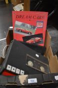 A vintage Phillips LFH0084 dictation machine (no handset) and a Dream Cars colour postcard book