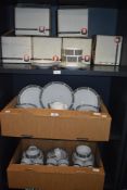 A Royal Osborne 'Caprice' pattern part dinner service having black and grey stylised design (65