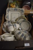 An early 20th Century Fenton china part tea service, of Art Deco style and hand decorated with bands