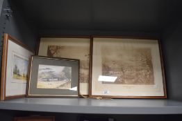 Rob Hendry (british b1952) watercolour 'Summer Meadows' within card mount, moulded frame under glass