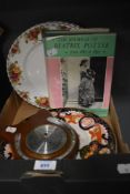 Four Royal Albert 'Old Country Roses' dinner plates, a Mason's 'Imperial' dinner plate, a copy of
