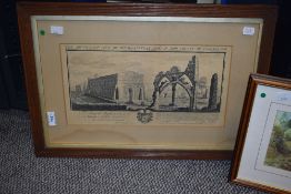 After Samuel and Nathaniel Buck (18th Century), print, 'The South East View of Holme-Cultram Abbey