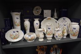 A selection of boxed Aynsley 'Cottage Garden' patterned vases and tableware