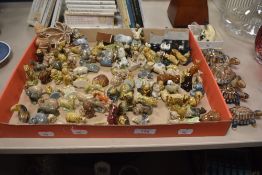A large selection of Wade Whimsies sold alongside large Wade tortoises and a vintage cat and mouse