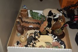 A Country Artists hand crafted study of a Long-Eared Owl, measuring 16cm high, a collection of other