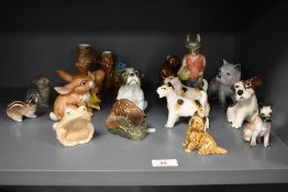 A Beswick Pottery 'Gardener Rabbit' ECF3 figure, 14.5cm sold together with a selection of other