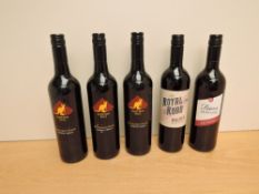 Five bottles of Red Wine, 2018 Golden Grape Estate Kangaroo Point Cabernet Merlot, 13.5% vol x3,
