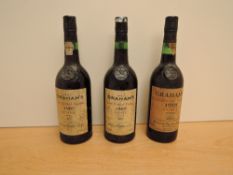 Three bottles of Grahams Late Bottled Vintage Port, 1978 bottled in 1983, 70cl, no strength stated