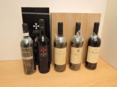 A Three bottle set, Maltese Red Wine, Antonin Marsaxlokk 2000 aged in oak barriques, 13%vol, 75cl,