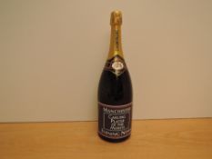 A Magnum of Champagne bearing label, Manchester Evening News, Carling Player of the Month, these bo