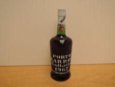A bottle of Barros Colheita 1967 Port, numbered 822660, 20% vol, 75cl