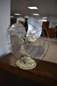 A vintage limit desk fan (sold as decorative only)