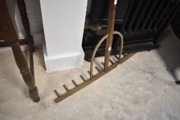 A vintage hay rake