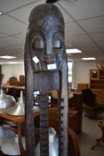 A tribal art style CD rack, height approx. 205cm