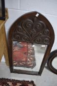 A Gothic style wall mirror, height approx. 93cm