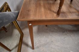 A vintage teak effect rectangular kitchen table, approx. 168 x 84cm