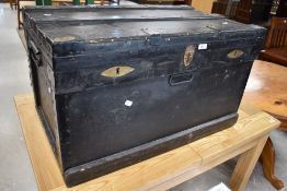 The Marshall Improved Air & Water Tight Chest, Patent 1917-1933, of ribbed and metal mound