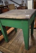 A rustic part painted occasional table