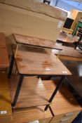 A vintage sapele bedside or telephone table