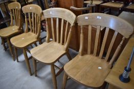 A set of four traditional kitchen chairs