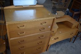 Two vintage E Gomme G Plan golden oak dressing chests