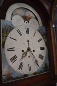 A 19th Century mahogany long cased clock having eight day movement with painted moonphase dial