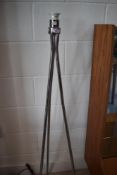 A modern chrome frame standard lamp in the vintage style