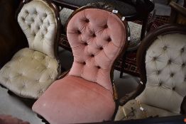 Three Victorian nursing chairs