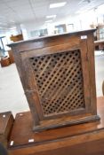 A Sheesham style side cabinet, approx. dimensions W53 D22 H68cm