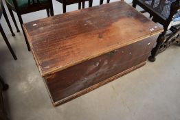 A traditional pine blanket box, dimensions approx. W94 D52 H44cm
