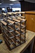 Two vintage rustic wine racks/bottle protectors