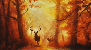 After Lee Campbell (Contemporary, British), coloured print, 'Majesty', an attractive illustration of